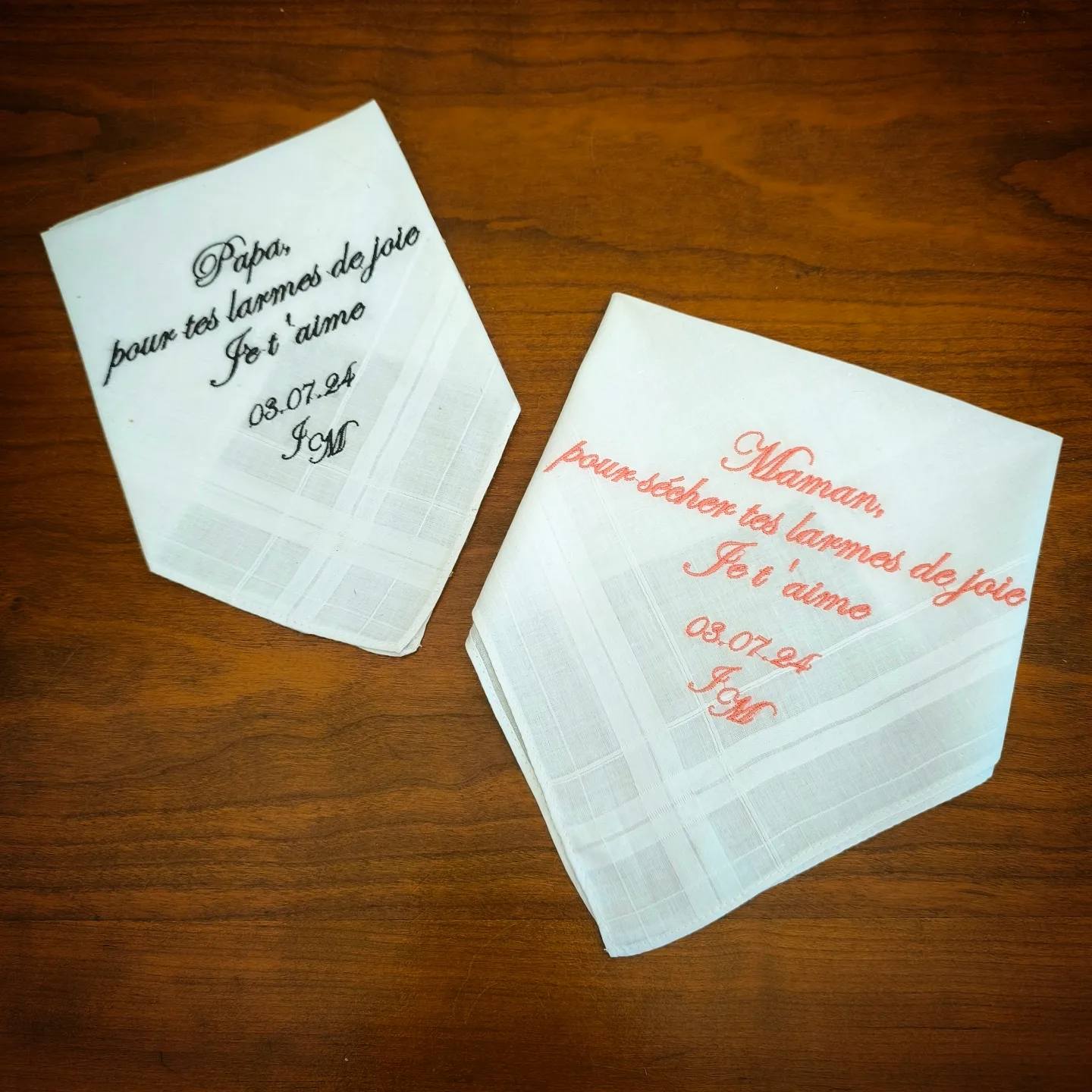 Mouchoirs personnalisés – Larmes de joie 💧